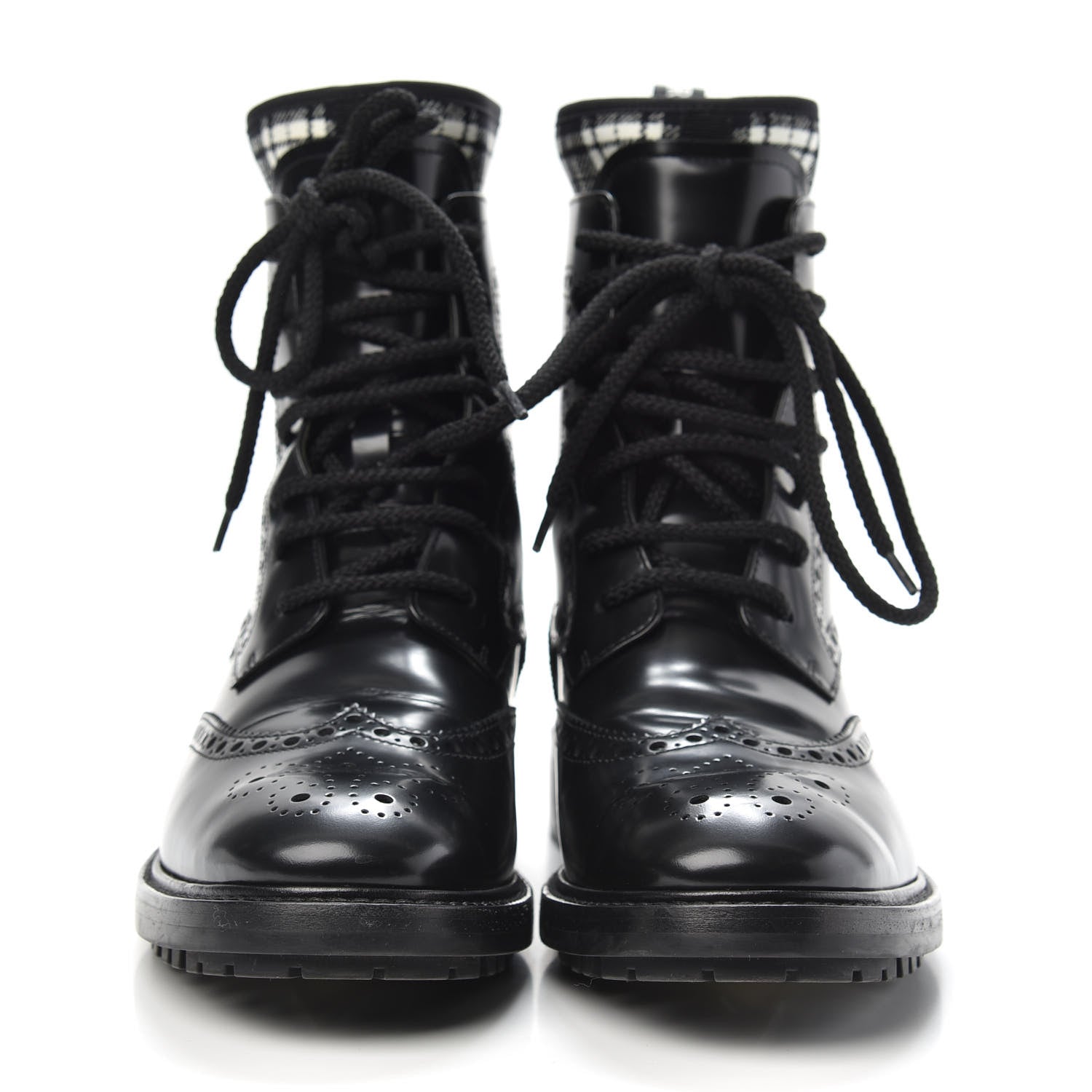 Christian Dior Calfskin D-Order Low Boot 39.5 Black White 2 of 9