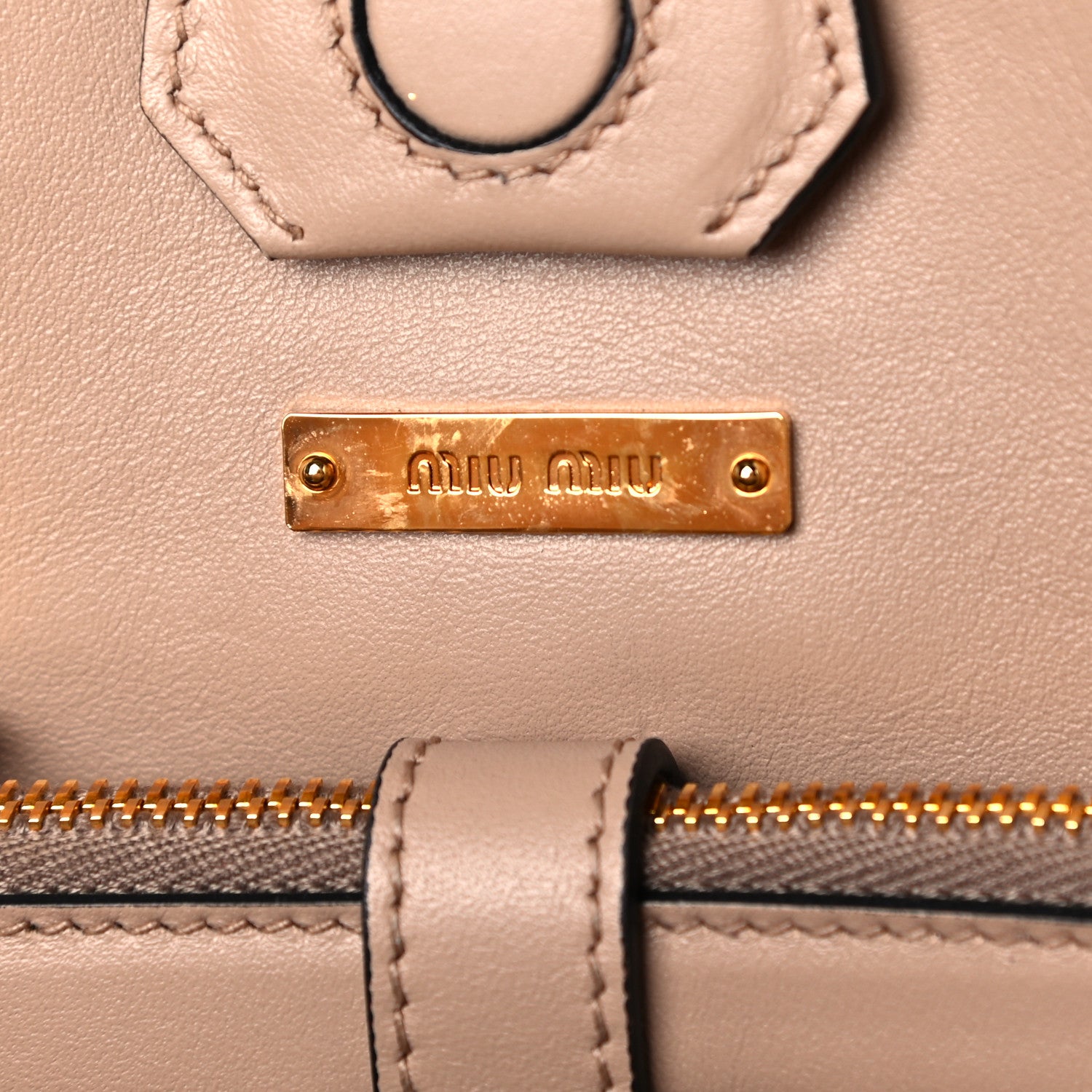 Miu Miu Vitello Soft Tote Cammeo 9 of 20