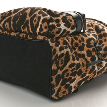 Saint Laurent Canvas Leopard Print City Backpack Light Natural 8 of 10