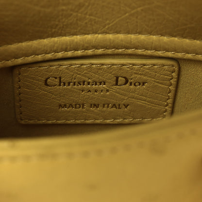 Christian Dior Ostrich Micro Lady Dior Yellow 12 of 19