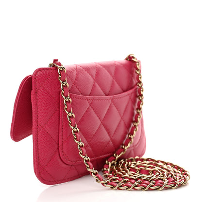 Chanel Caviar Fabric Quilted Foldable Tote With Chain Pink Multicolor 4 of 18