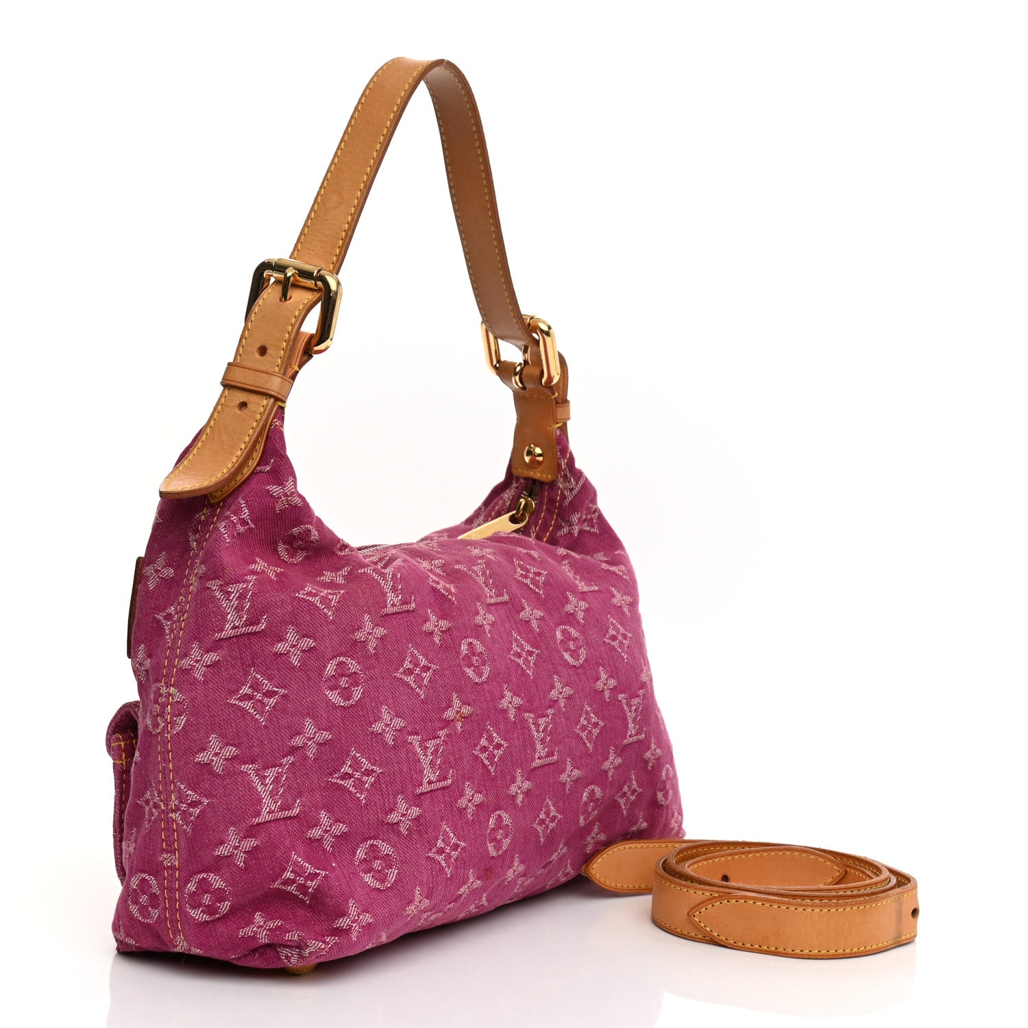 Louis Vuitton Denim Baggy PM Fuchsia 4 of 25