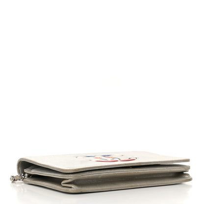 Chanel Metallic Lambskin Wallet on Chain WOC Silver 4 of 14