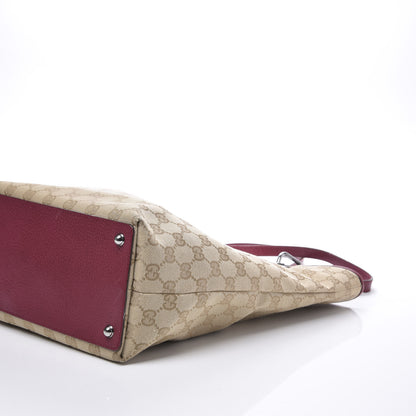 Gucci Monogram Large Eclipse Tote Beige Red 6 of 9