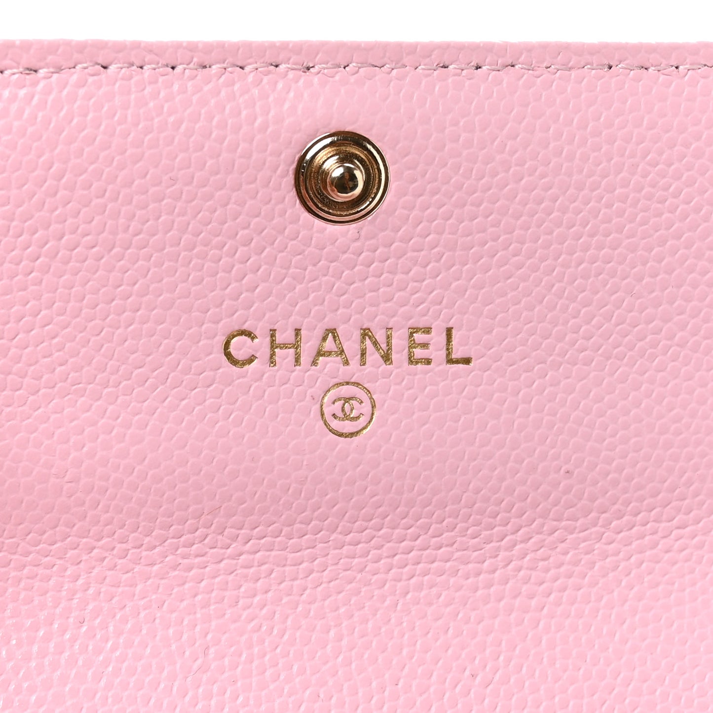 Caviar Quilted CC Flap Card Holder Pink