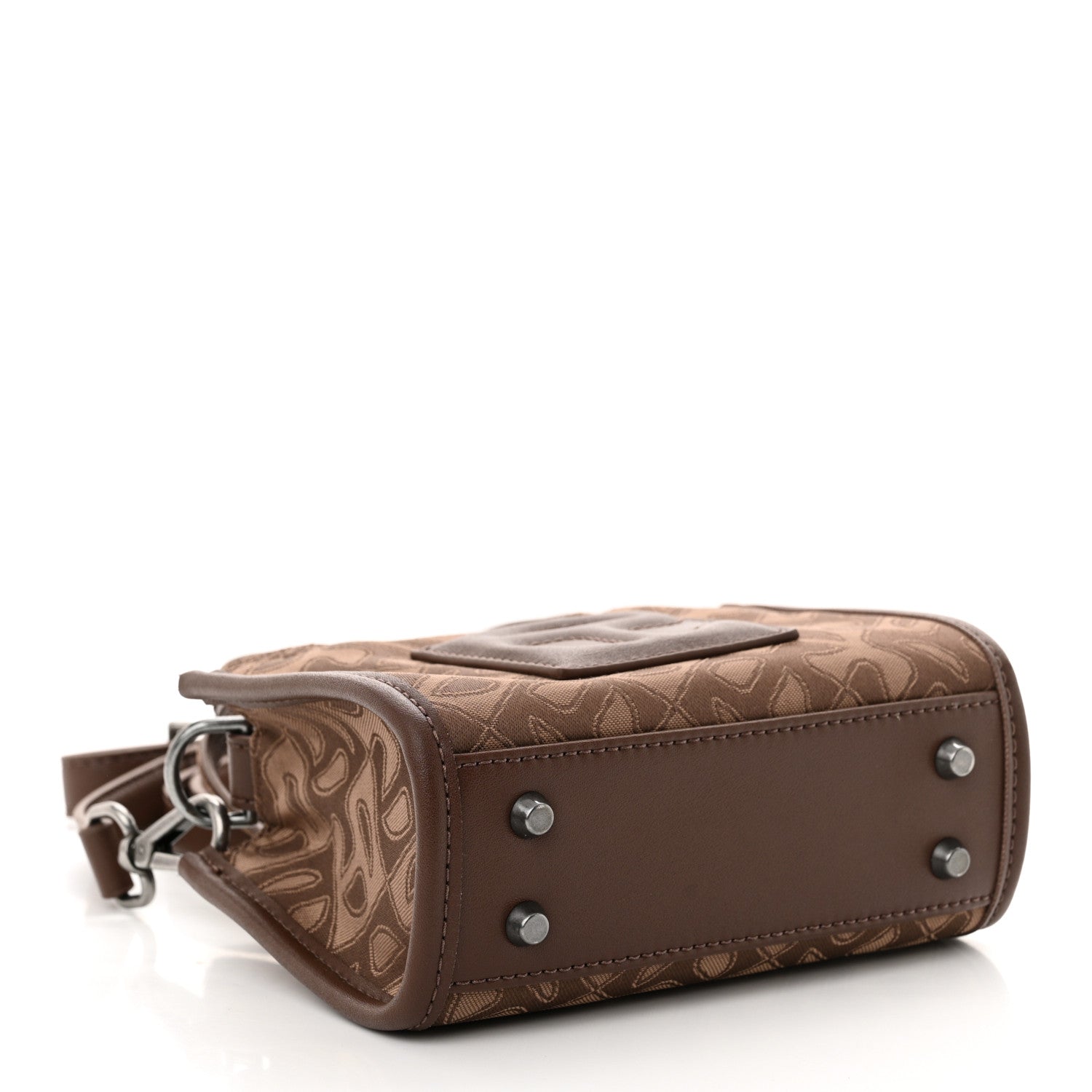 Telfar Monogram Jacquard Small Shopping Bag Chocolate 4 of 10