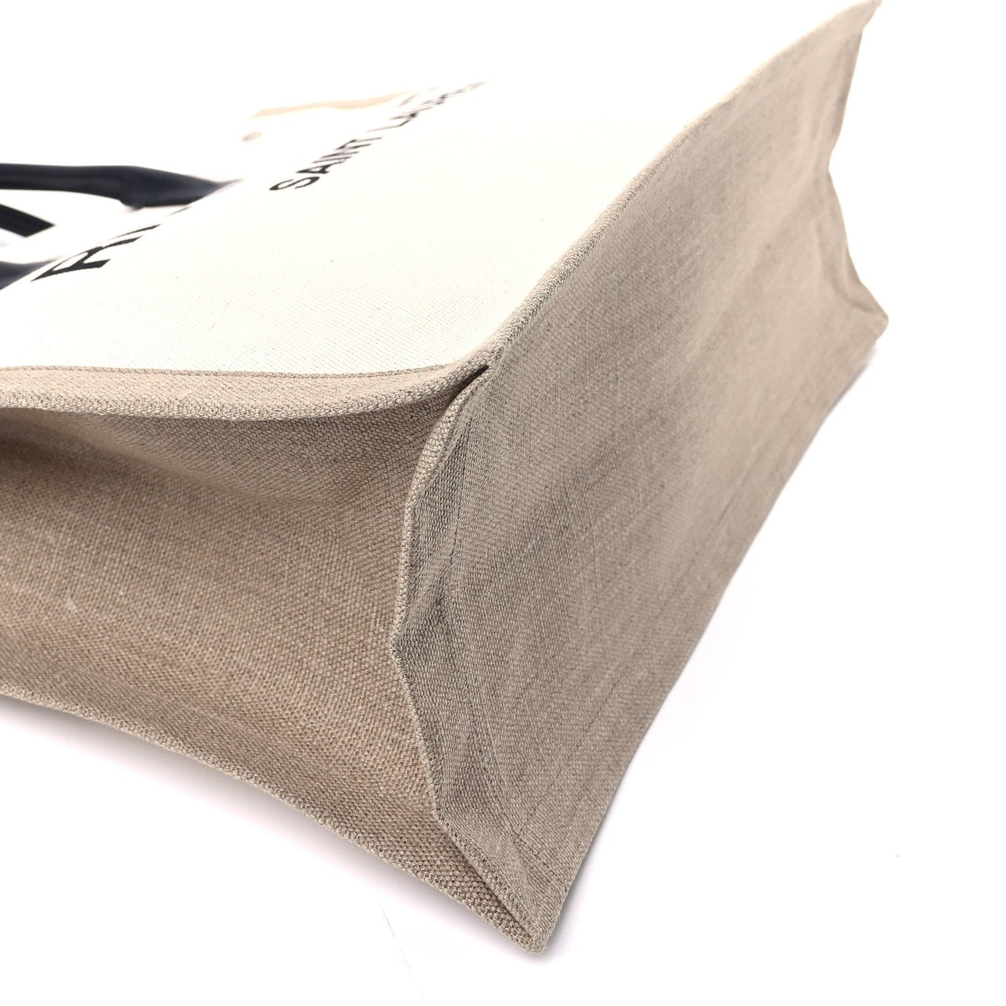 Linen Calfskin Rive Gauche Tote Optic White