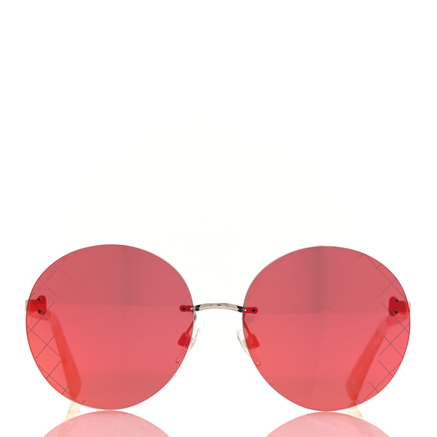 Mirrored Round Sunglasses 4216 Red