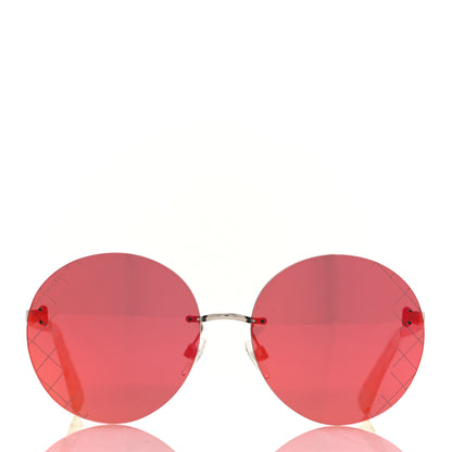 Chanel Mirrored Round Sunglasses 4216 Red 2 of 8