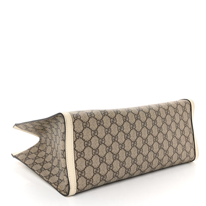 Gucci GG Supreme Monogram Medium Padlock Tote White 4 of 10