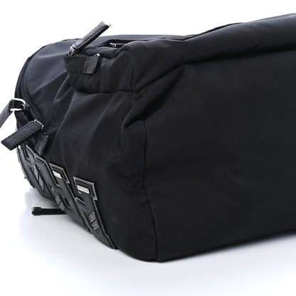 Prada Nylon Tessuto Logo Patch Backpack Black 9 of 11