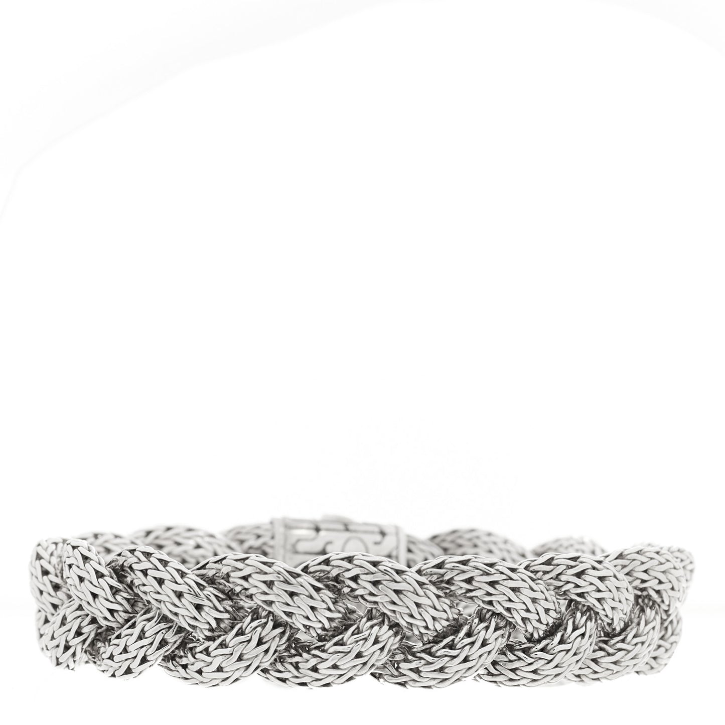 Sterling Silver Medium Braided Classic Chain Bracelet