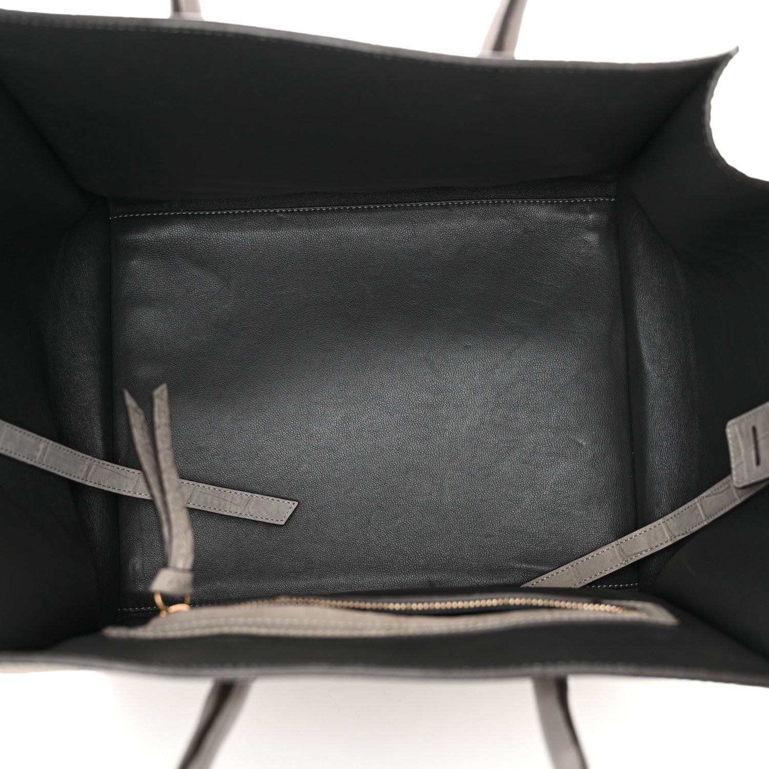 Celine Crocodile Embossed Nubuck Large Phantom Luggage Grey 5 of 15