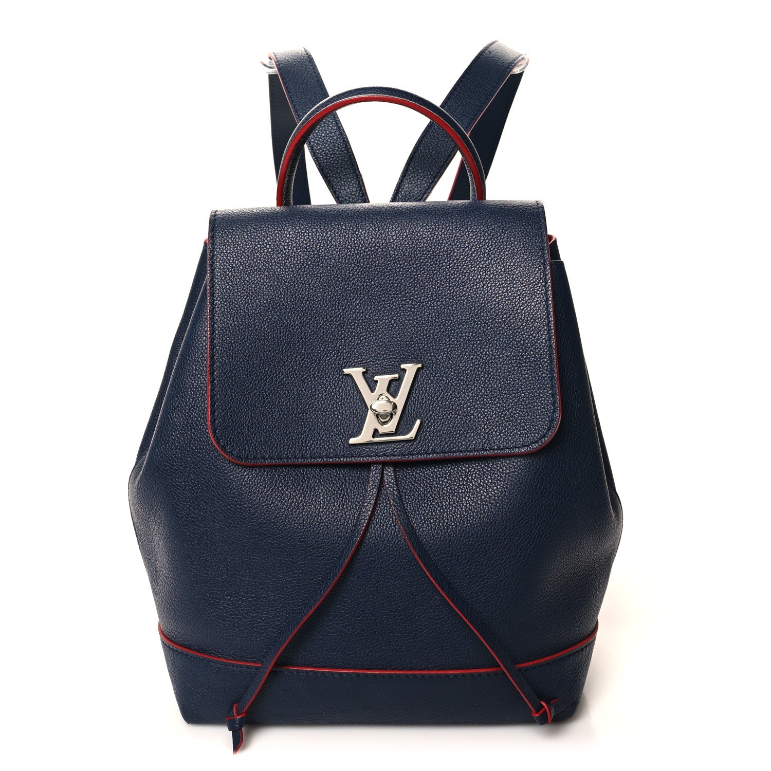 Louis Vuitton Soft Calfskin Lockme Backpack Marine Rouge 1 of 9
