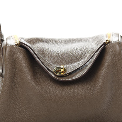 Hermes Taurillon Clemence Lindy 30 Etoupe 12 of 13