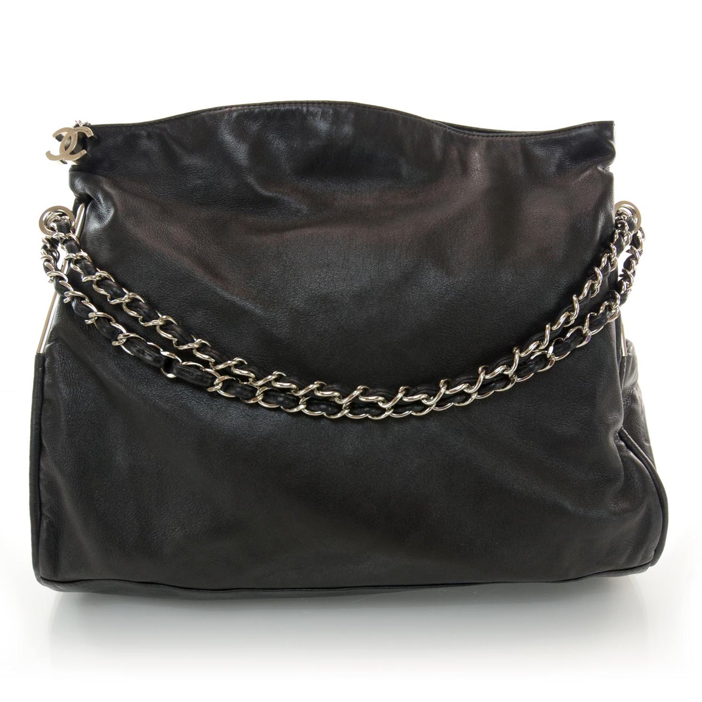 Lambskin Large Ultimate Soft Tote Black