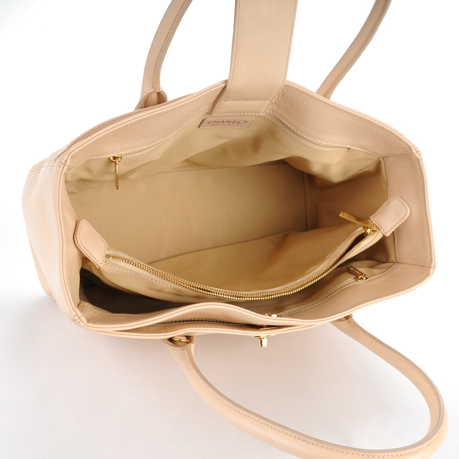 Chanel Calfskin Cerf Executive Shopper Tote Beige 5 of 7