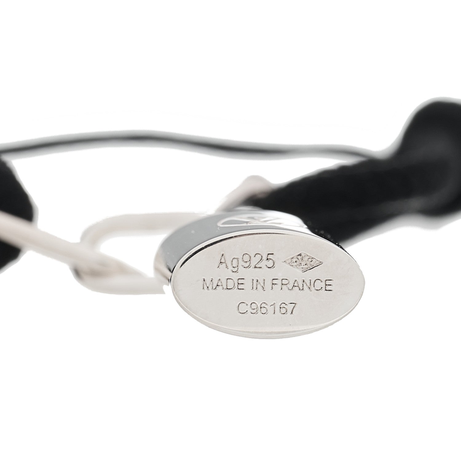 Louis Vuitton Sterling Silver Lockit Bracelet Black 3 of 3