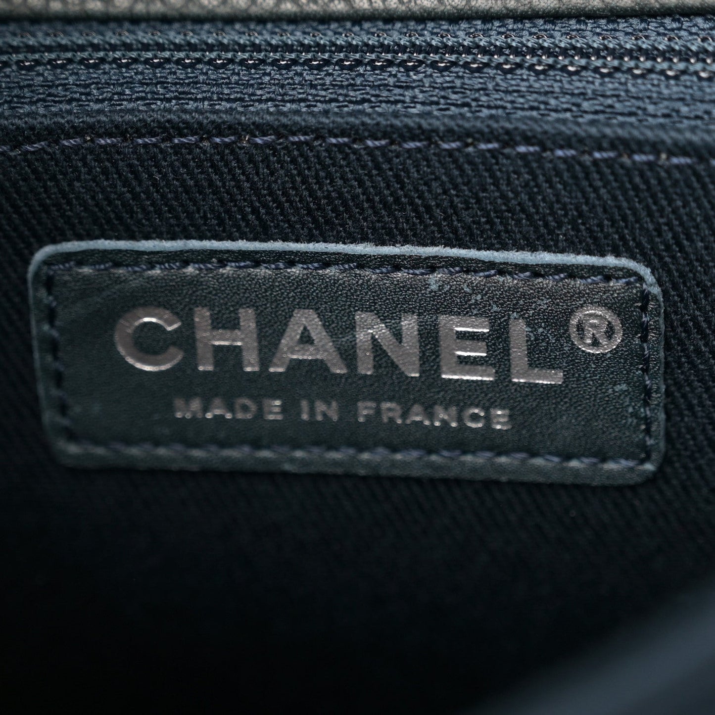 Caviar Quilted Flap With Chain Blue