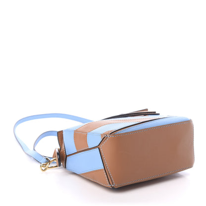 Loewe Calfskin Rugby Mini Puzzle Bag Blue Tan 5 of 9