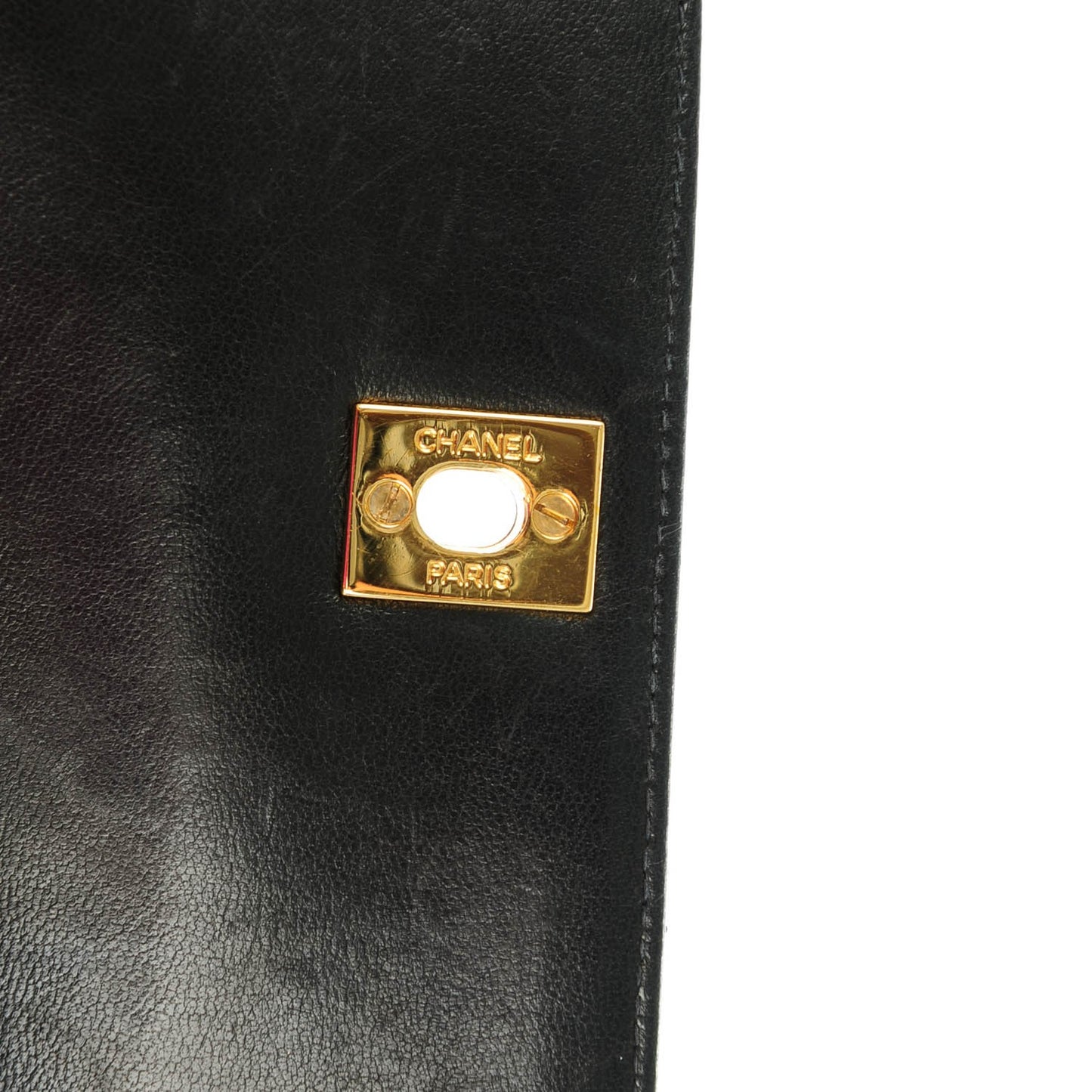 Lambskin Quilted Medium Kelly Flap Bag Black