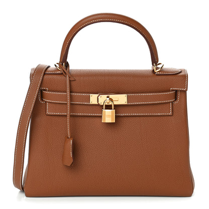 Hermes Togo Kelly Retourne 28 Gold 1 of 9