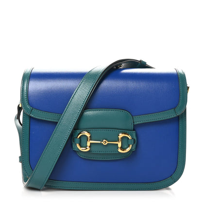 Gucci Azalea Calfskin Horsebit 1955 Shoulder Bag Imperial Blue Pavone 1 of 7