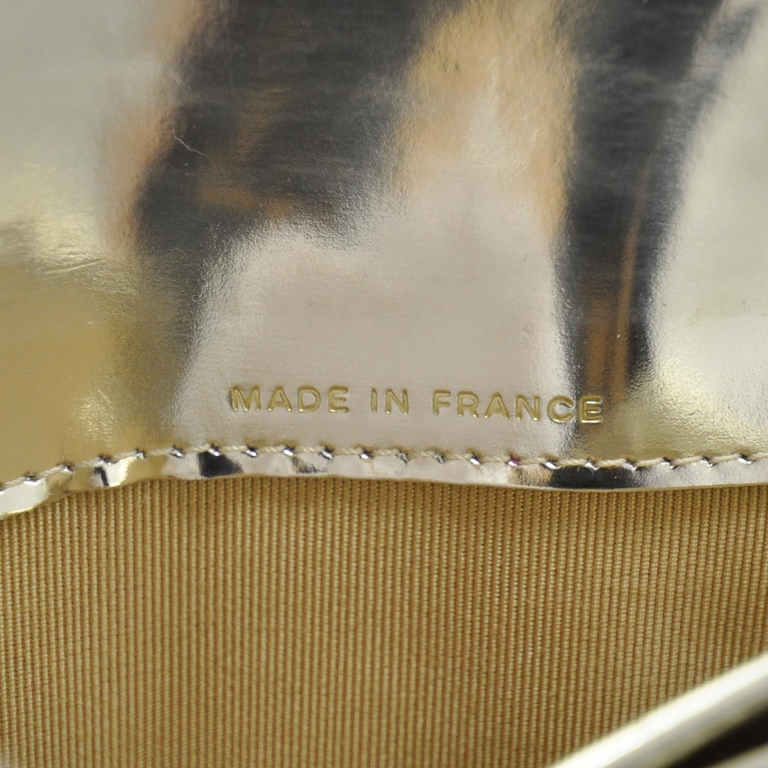 Chanel Leather Large CC Wallet Metallic Gold 9 of 10