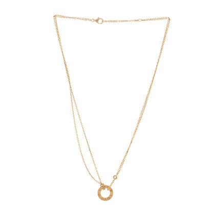 Cartier 18K Yellow Gold 2 Diamond LOVE Necklace 1 of 5