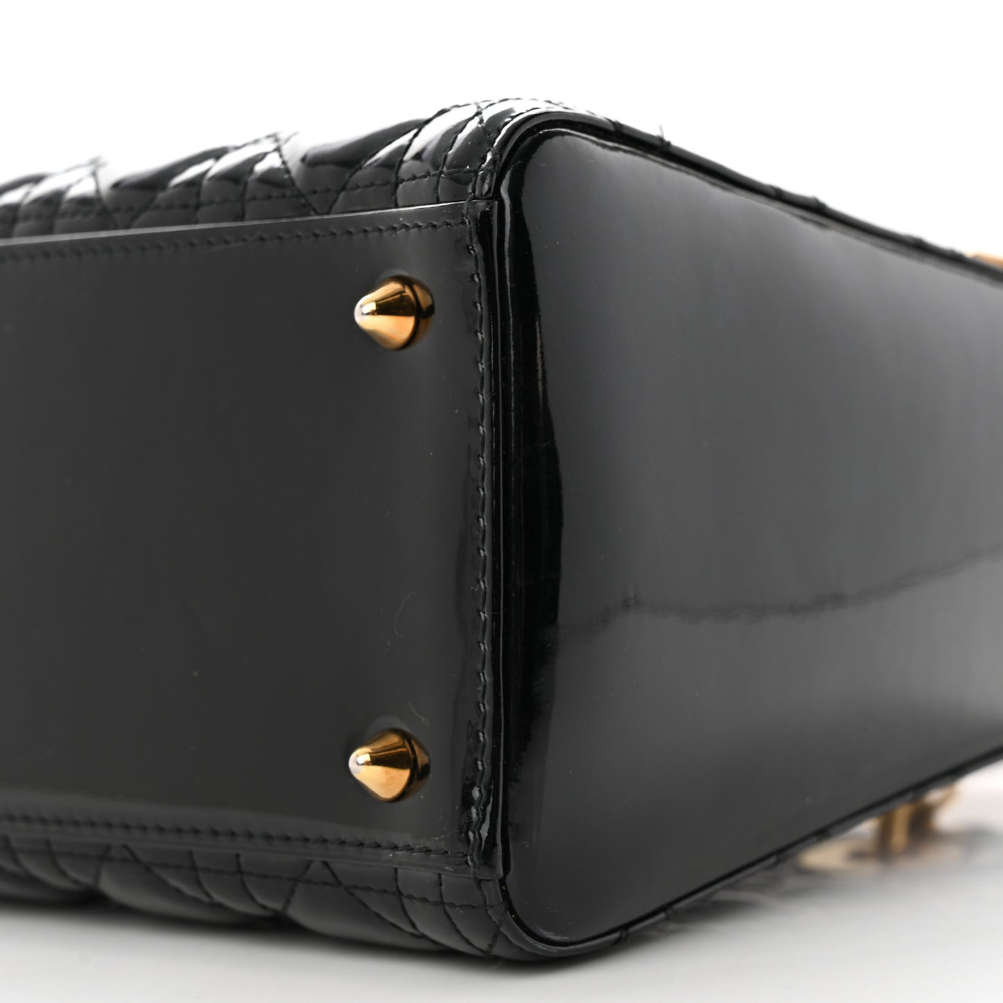 Patent Cannage Medium Lady Dior Black