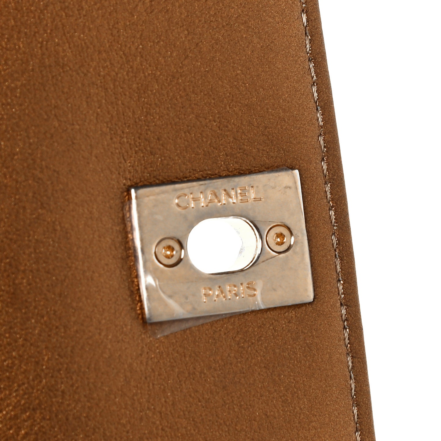 Metallic Calfskin Chevron Quilted Mini Coco Handle Flap Gold