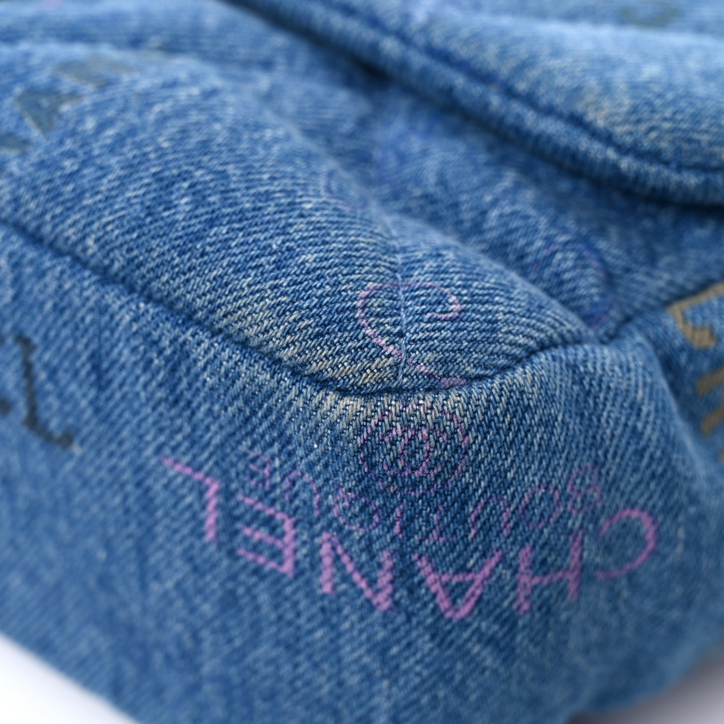 Denim Quilted Denim Large Mood Flap Blue Multicolor