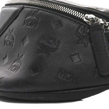 MCM Calfskin Ottomar Monogram Fursten Belt Bag Black 9 of 9