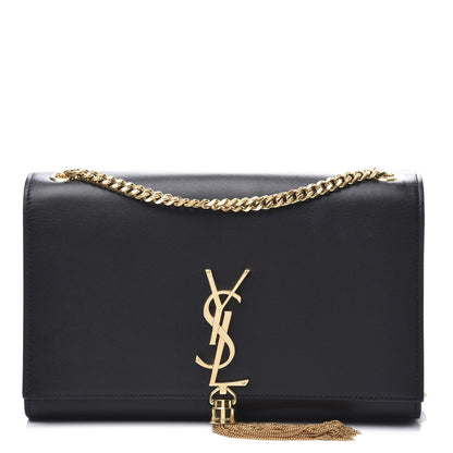 Saint Laurent Smooth Calfskin Medium Classic Monogram Kate Tassel Satchel Black 1 of 11