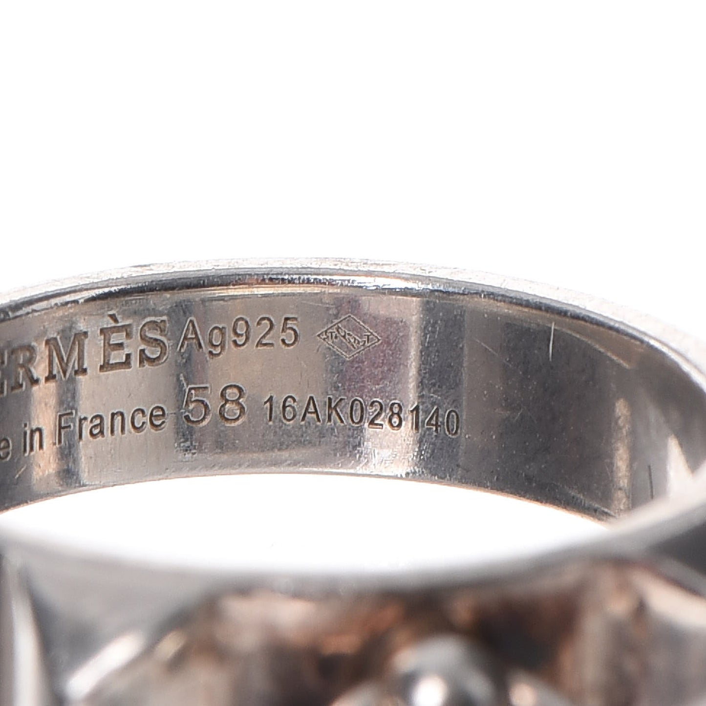 Sterling Silver Small Collier De Chien CDC Ring 58 8.25