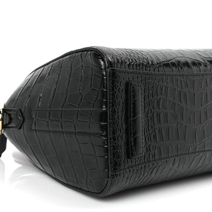 Givenchy Calfskin Crocodile Embossed Mini Antigona Black 8 of 9
