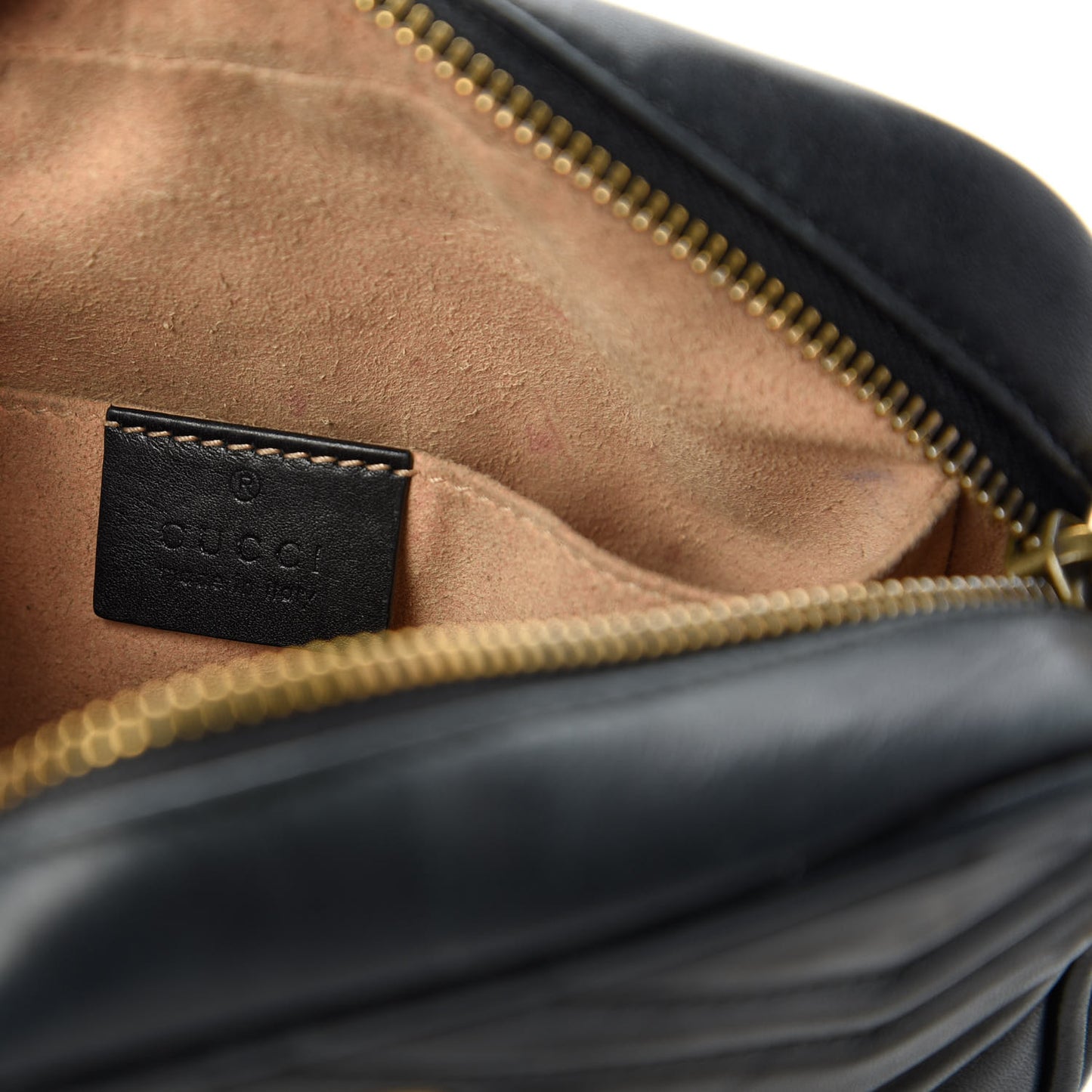 Calfskin Matelasse Mini GG Marmont Chain Shoulder Bag Black