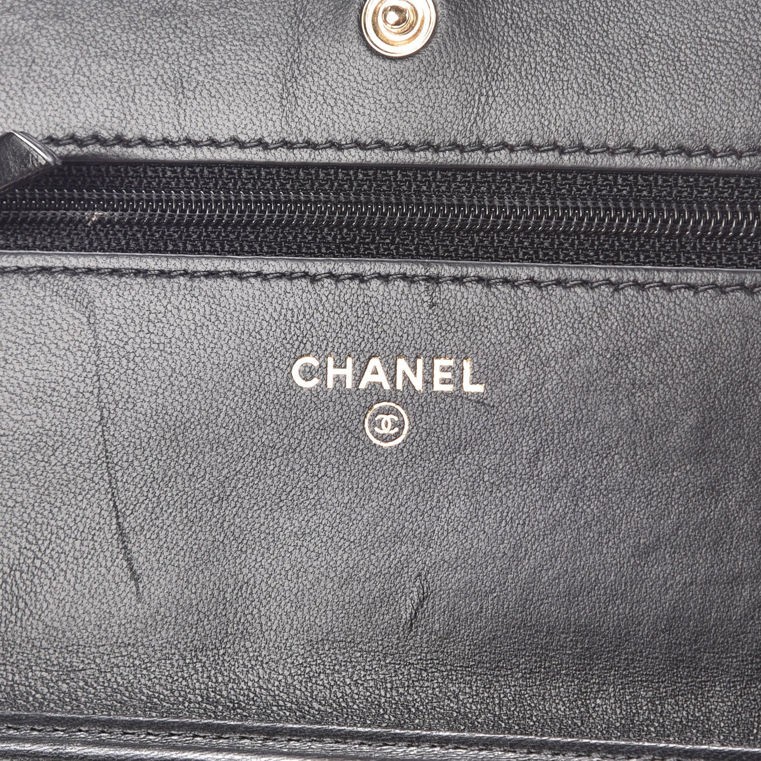 Chanel Lambskin Quilted Wallet On Chain WOC Black 6 of 13