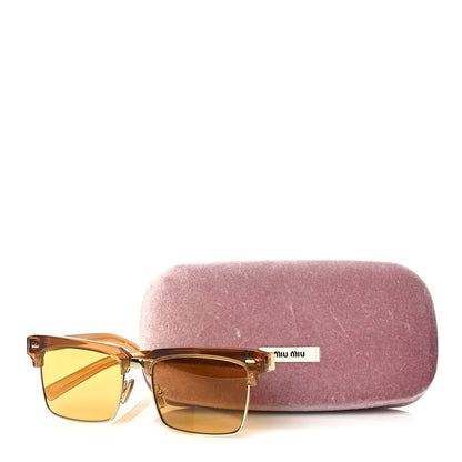 Miu Miu Acetate Square SMU10Z Sunglasses  Transparent Caramel 7 of 7