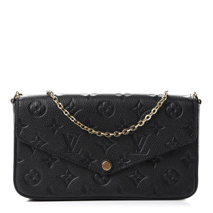 Louis Vuitton Empreinte Pochette Felicie Chain Wallet Black 1 of 13