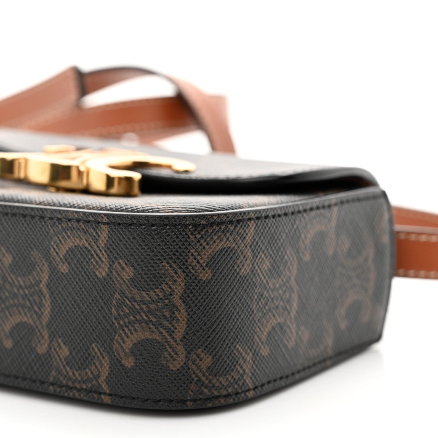 Triomphe Canvas Calfskin Mini Claude Tan