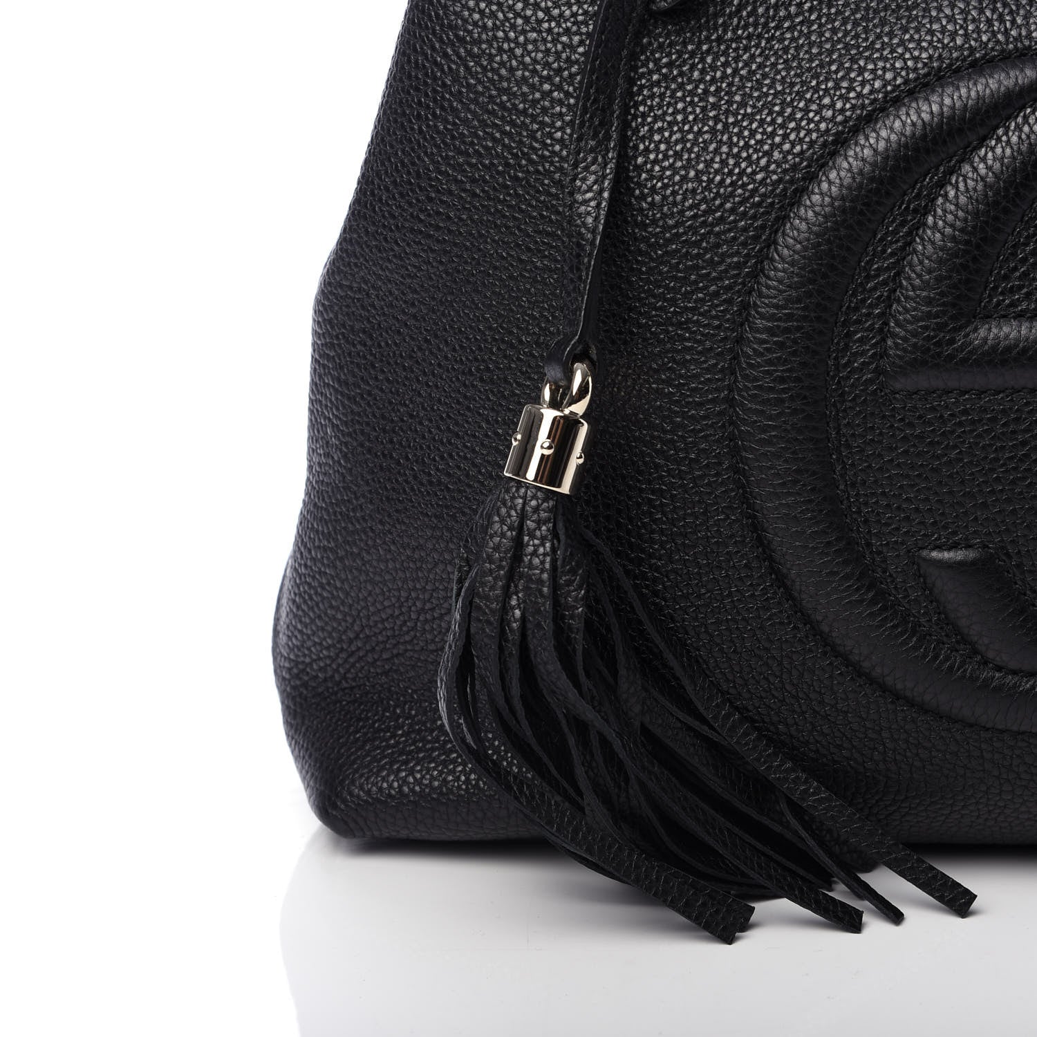 Gucci Pebbled Calfskin Medium Soho Chain Shoulder Bag Black 11 of 13