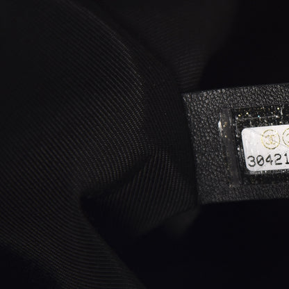 Chanel Shearling Tweed Jumbo Single Flap Black White 9 of 11