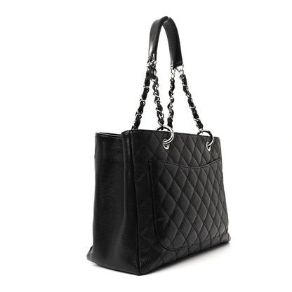 Chanel Caviar Quilted Grand Shopping Tote GST Black 3 of 7