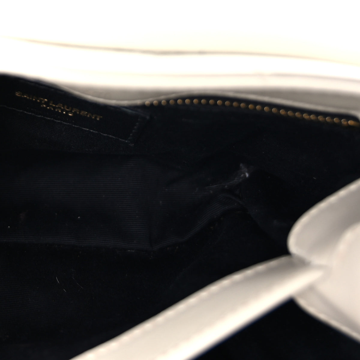 Saint Laurent Calfskin Y Quilted Monogram Toy Loulou Crossbody Bag Blanc Vintage 7 of 8