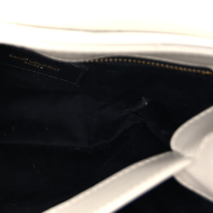 Saint Laurent Calfskin Y Quilted Monogram Toy Loulou Crossbody Bag Blanc Vintage 7 of 8