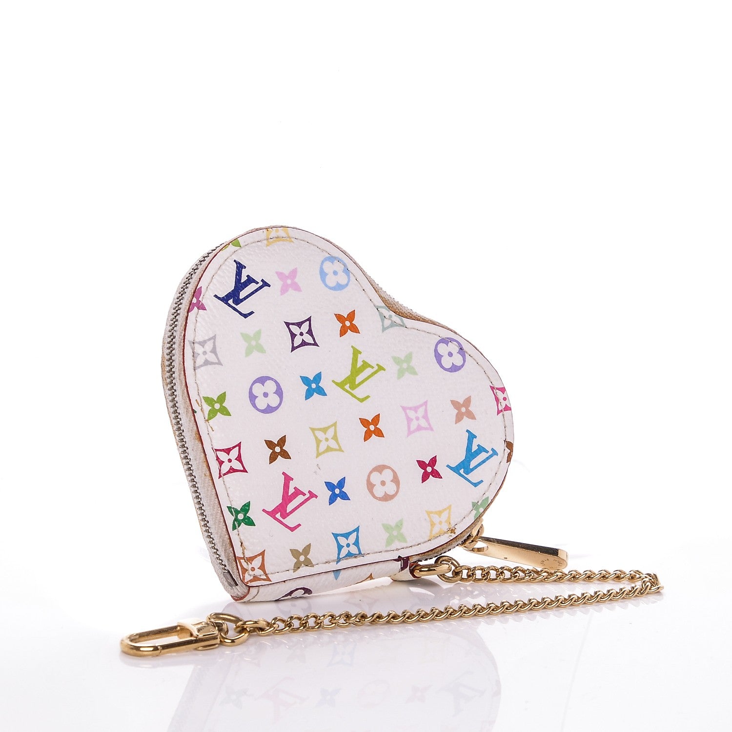 Louis Vuitton Monogram Multicolor Coeur Heart Coin Purse White 3 of 8