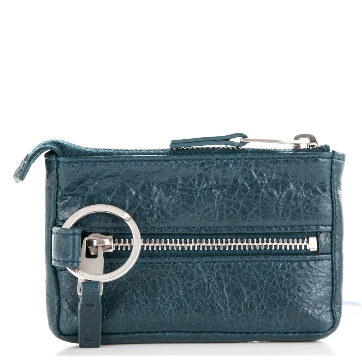Agneau Arena Classic Hardware Tokyo Wallet Bleu Petrole