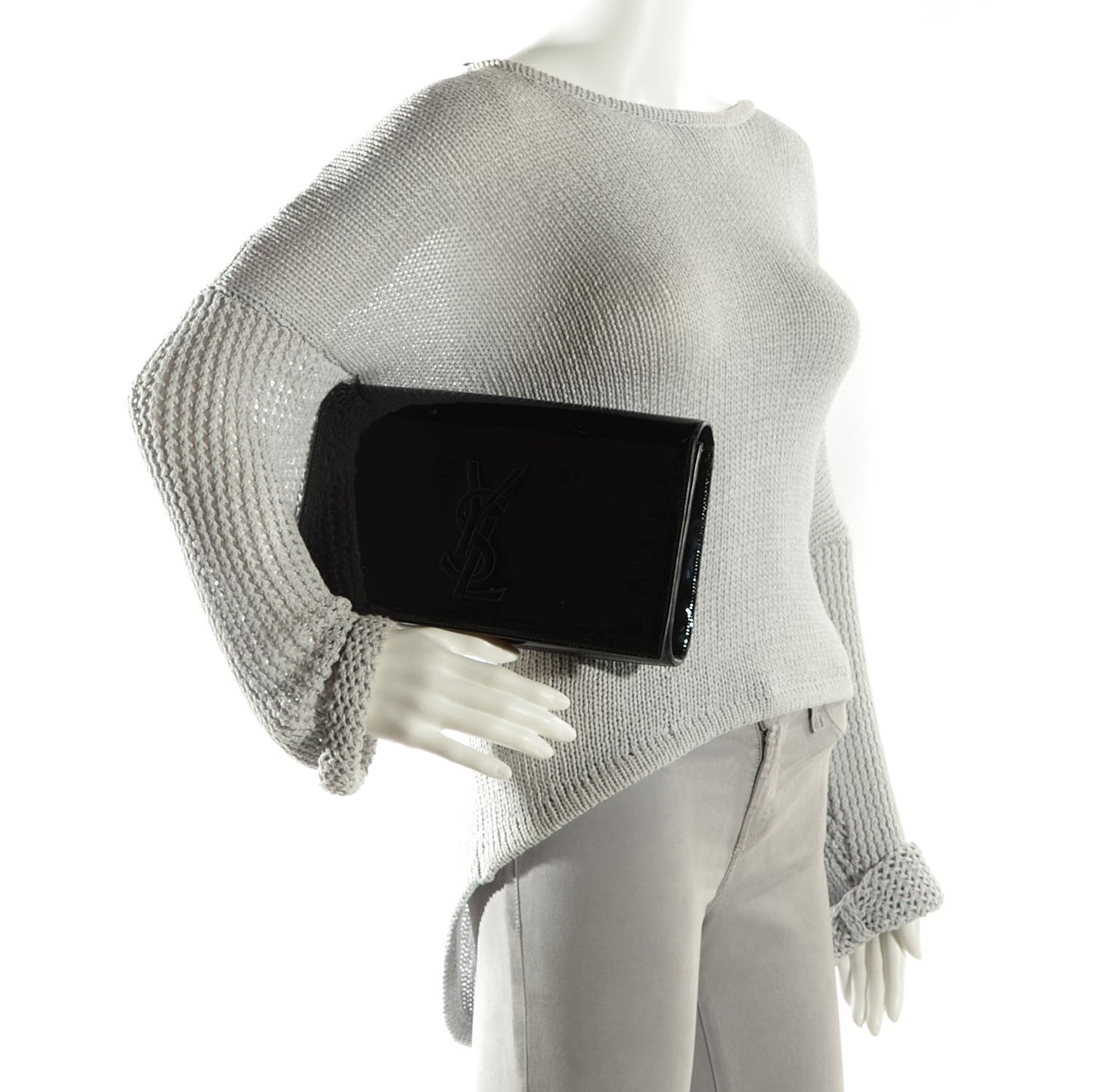 Patent Monogram Large Belle De Jour Clutch Black