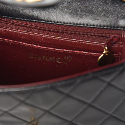 Chanel Lambskin Quilted Mini Square Flap Bag Black 9 of 11